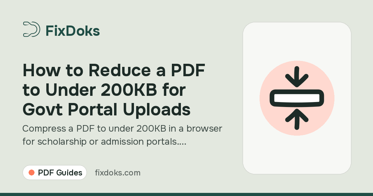 A laptop screen shows a government portal upload form with a PDF file size shown.